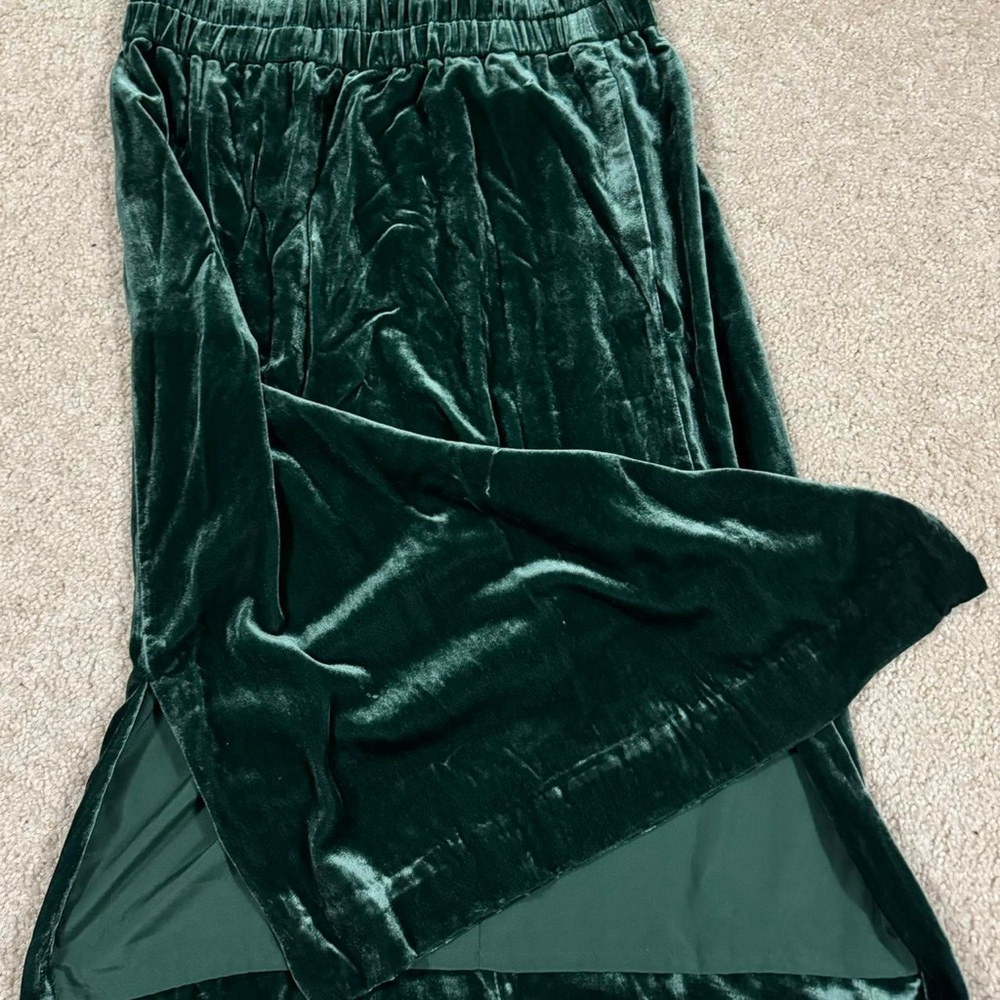 XS J.Crew Women's Velvet Emerald Green Skirt